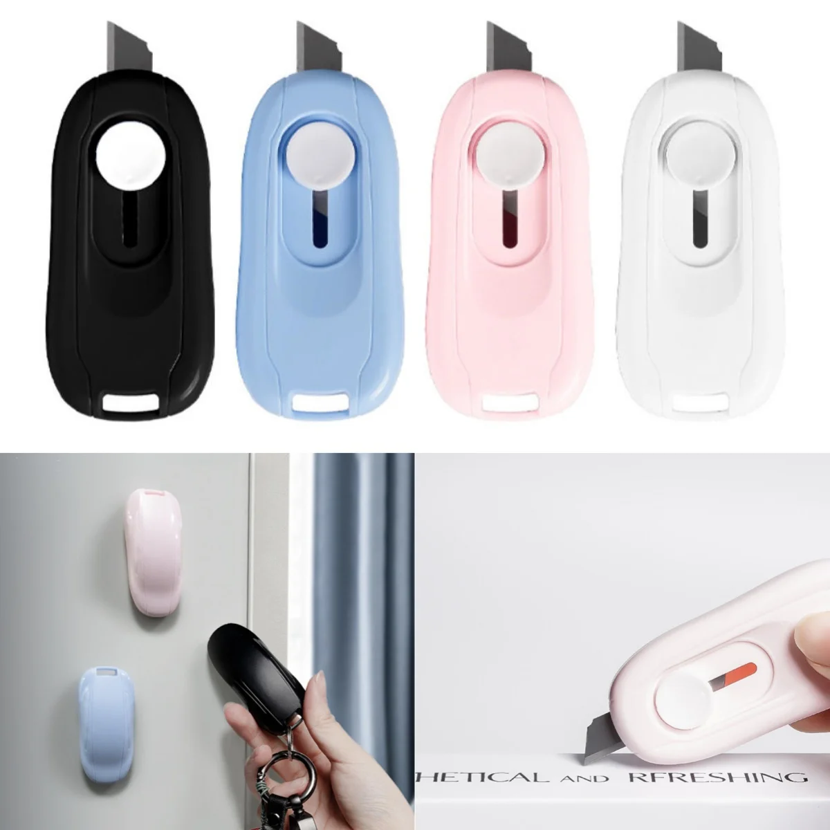 Utility Knife Cutting Knife Art Knife Magnetic Sports Car Shape Art Knife Unpacking Express Knife Mini Car Portable Paper Cutter Letter Opener Tool Learning Office