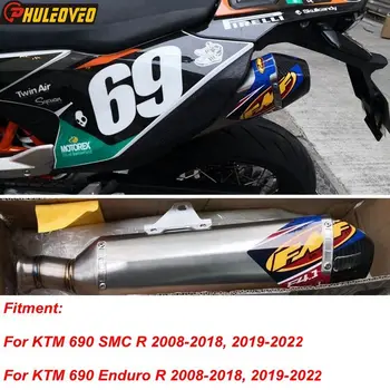 Titanium Alloy for KTM690 SMC R KTM690 Enduro R 2008-2022 Motorcycle Exhaust Muffler Escape Demper Leakage Slip-on Carbon EndTip