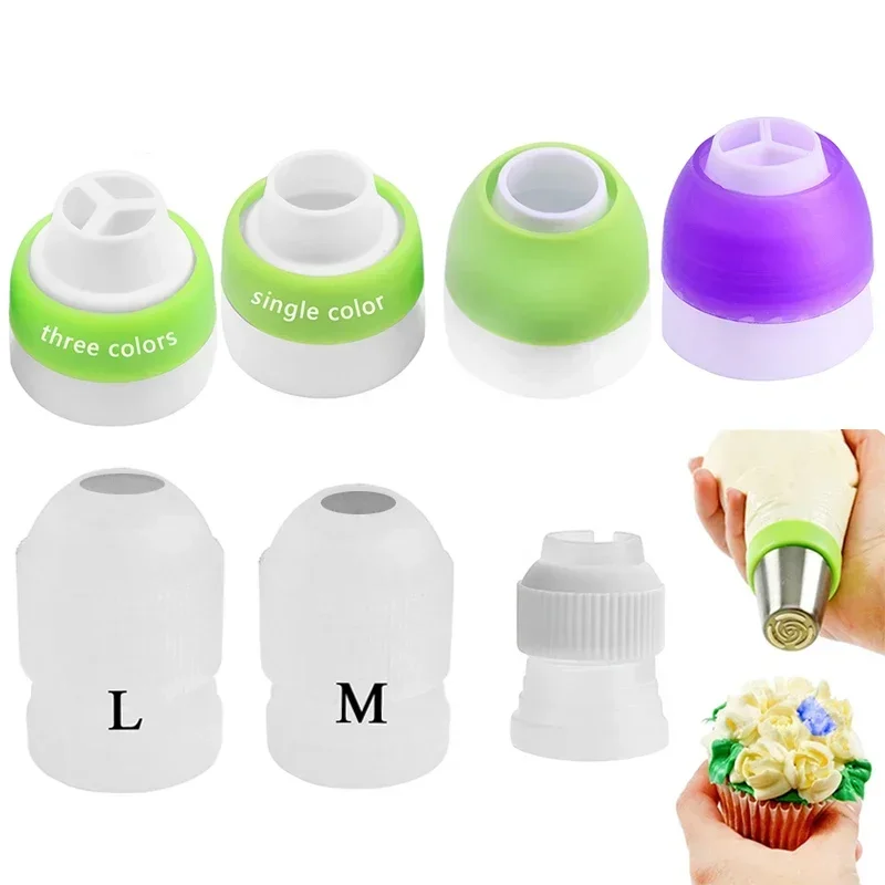 1pcs Cream Pastry Bag Nozzle Adapter For Cupcake Fondant Cookie Icing Piping Bag Russian Nozzle Converter Coupler Cake Tools