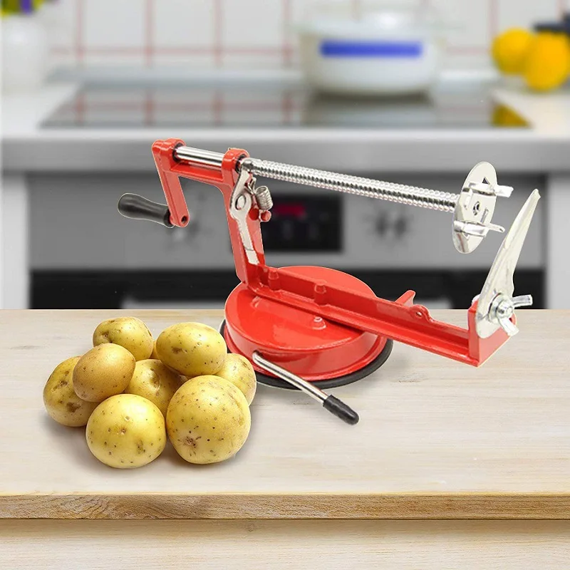 Spiral Potato Slicer Household Hand Cranked Potato Tower Machine Manual Slicer Whirlwind Machine Kitchen Tools
