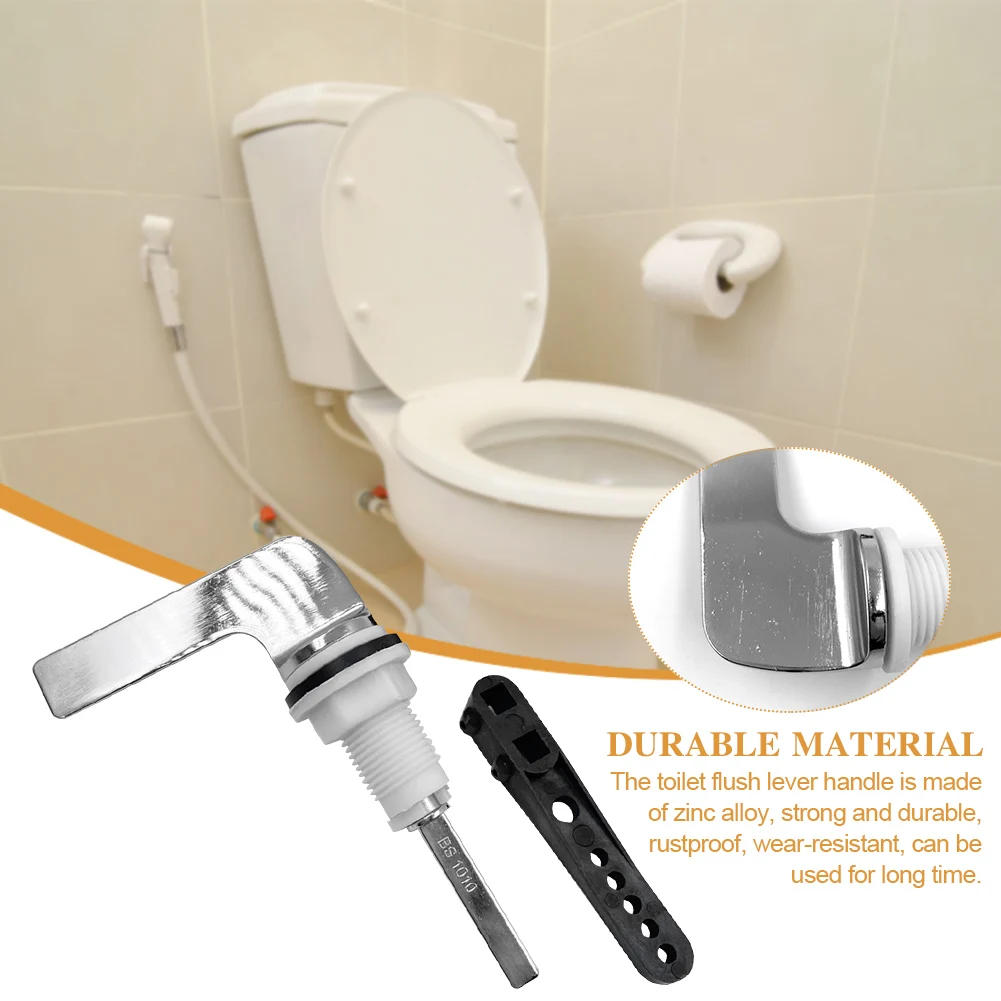 Toilet Flush Handle Lever Cistern Zinc Alloy Fitting For Tank Replacement Parts Bathroom