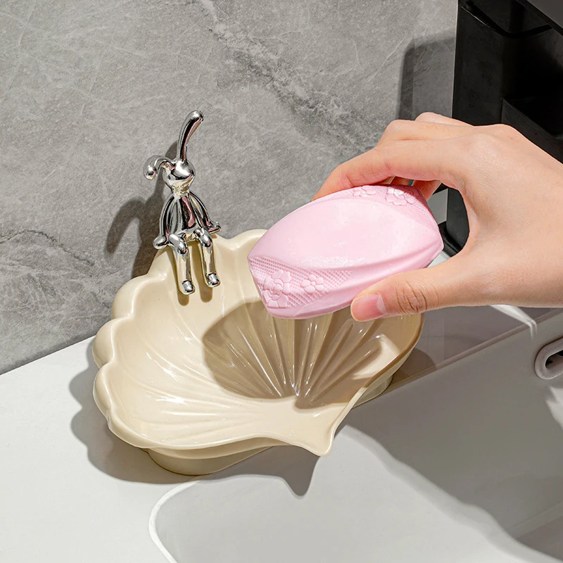 Scatola Di Sapone A Forma Di Conchiglia Naturale 쉘, 비누 바 화장대 테이블 쉘 Portasapone 휴대용
