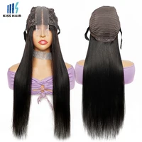 KissHair Perruques Lace 2*6, Densité 250%, Cheveux Humains Brésiliens Remy, Lisses Soyeux, Fermeture Kim 2x6 Lace, Extension à Raie Centrale Profonde 3