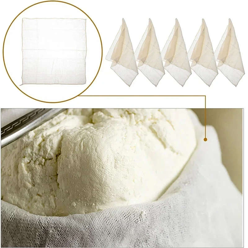 1 piece Reusable large white cotton gauze cheesecloth fabric muslin for filtration, cooking, tofu, cheese making, baking