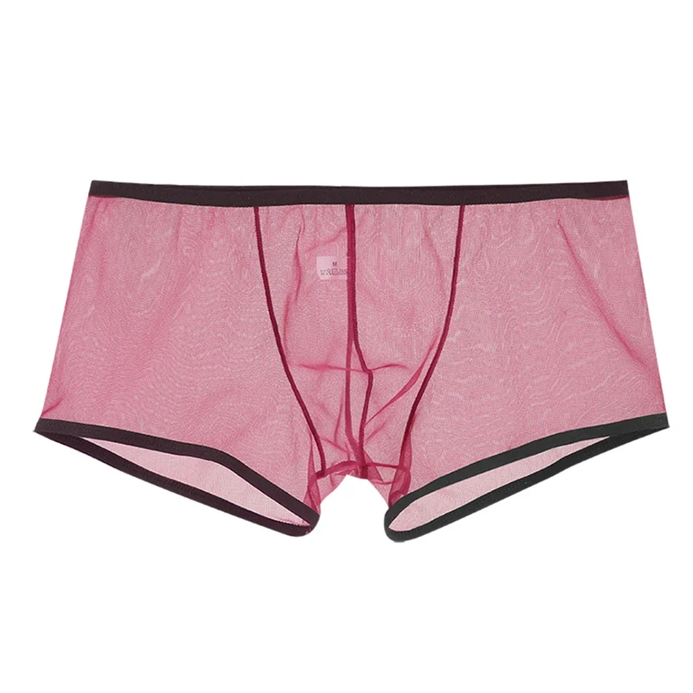 Men Sheer Underwears Briefs Underwear U-Convex Pouch Panties Mesh Low Rise See Through Briefs Shorts For Men’s Underwear