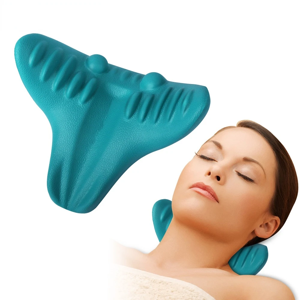 

Neck and Shoulder Relaxer,Cervical Traction Device&Neck Stretcher,Cervical Spine Alignment,Chiropractic Pillow,Traction Pillow