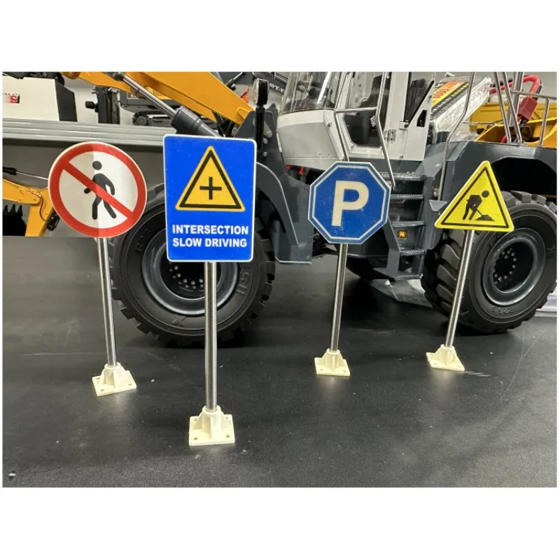 

In Stock KABOLITE Spare Decorative Traffic Signs Barriers Guardrails for Toys RC Construction Vehicle Truck Simulation Car Part