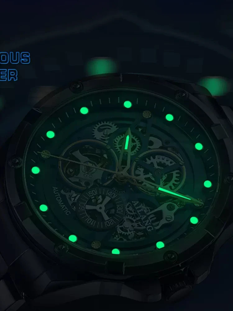 AILANG Orologio meccanico automatico da uomo di lusso con tourbillon, nuovo di zecca, orologio da polso da uomo in acciaio inossidabile impermeabile_voghion.com