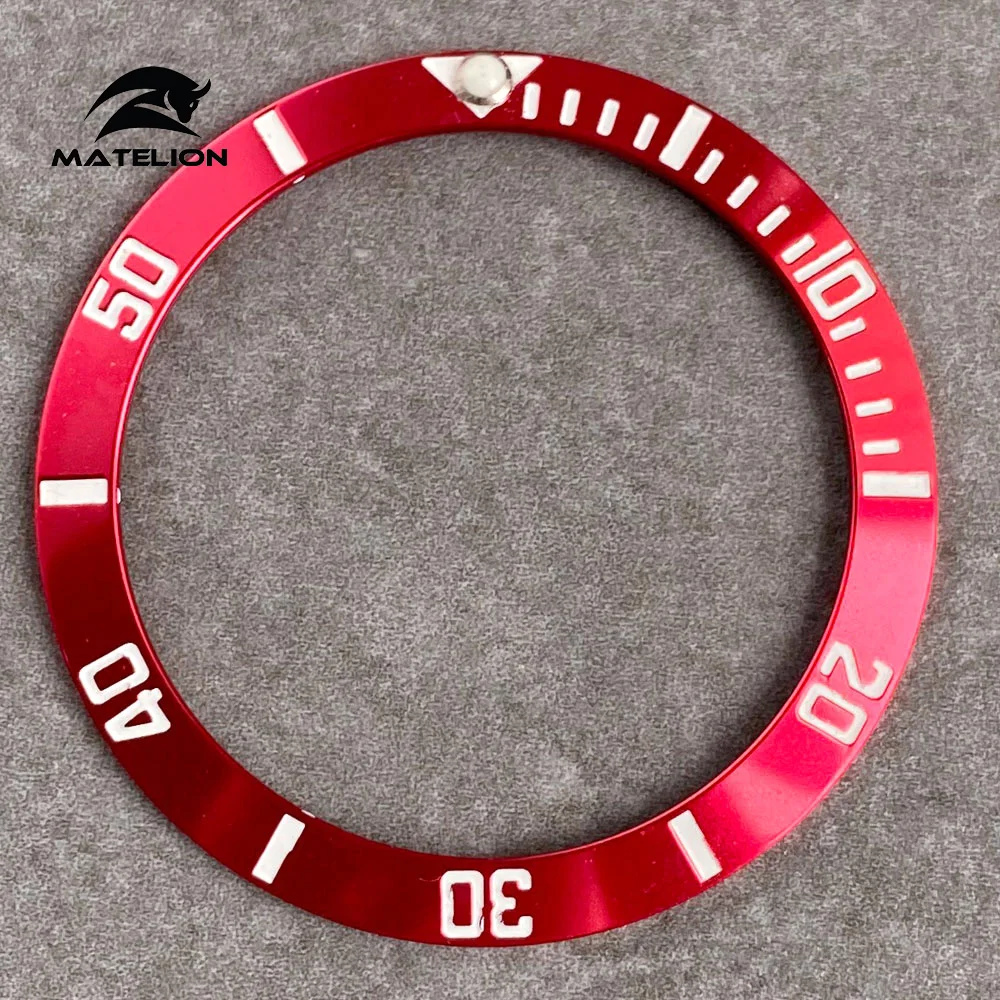 Ceramic Alloy Watch Bezel Insert Ring - 38mm Slope Fit for 40mm Watch Case, Men's Diving Watch Accessory