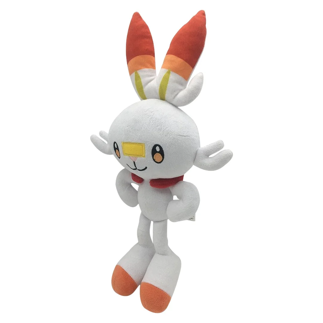 새로운  검과 방패 Cinderace 플러시 장난감 Scorbunny Evolution Raboot 인형 Kawaii 토끼 어린이를위한 크리스마스 선물