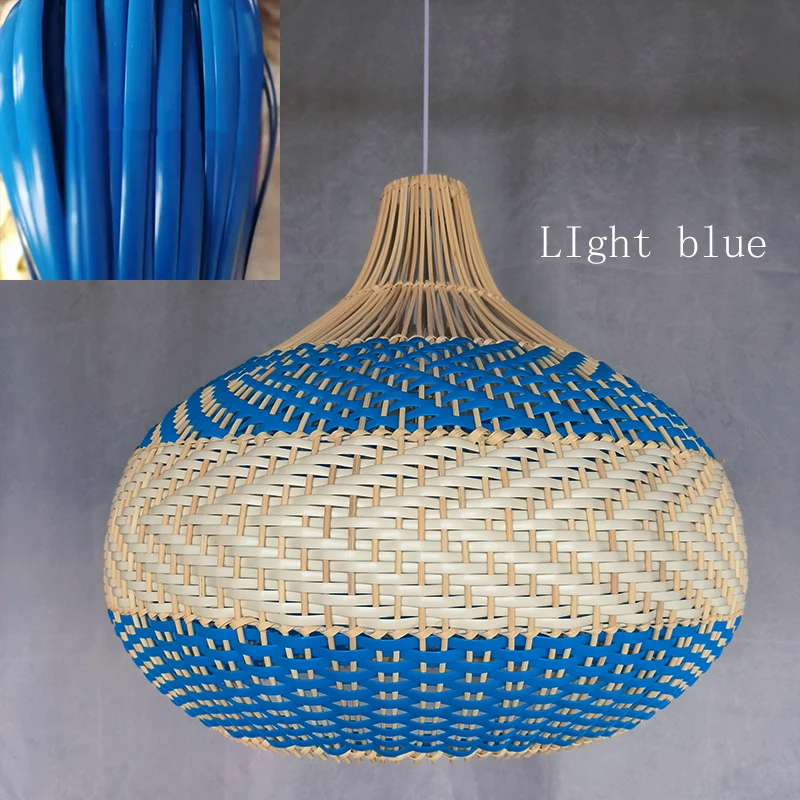 New Rattan Pendant Lights Creative Color Matching Rattan Lamp