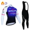 Winter Cycling Jersey Set QUICK STEP Thermal Fleece Cycling Clothes MTB Bicycle Clothing Keep Warm Mountain Bike Cycling Wear 5