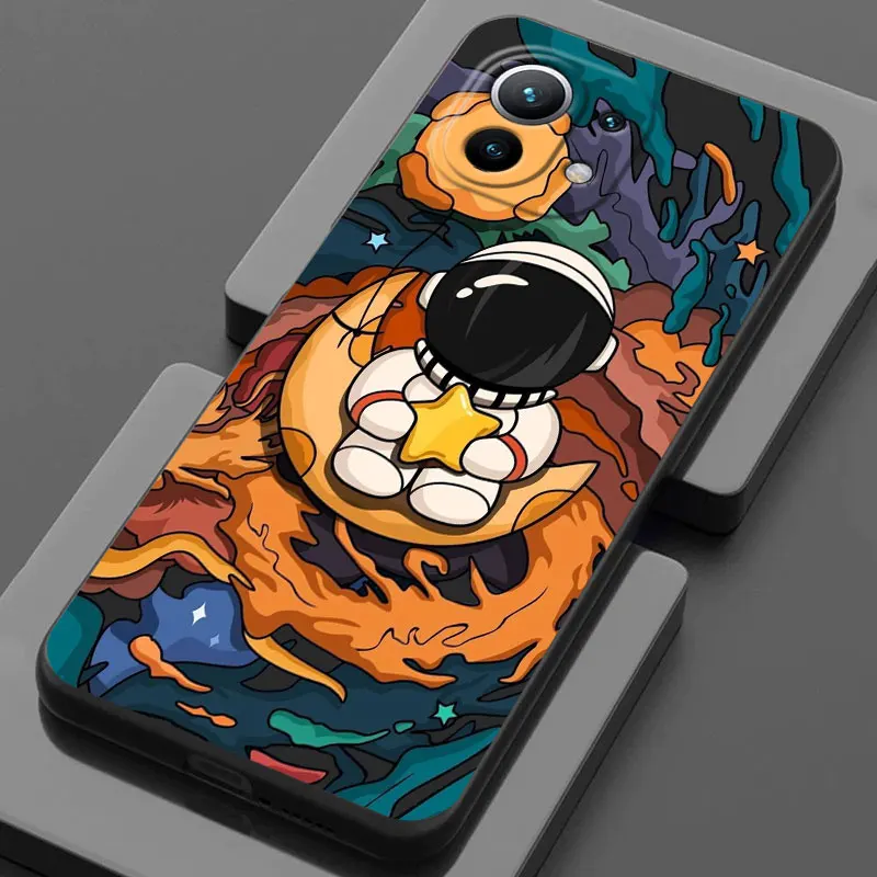 Retro Astronaut Galaxy Rocket Phone Case Cover