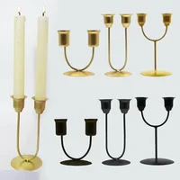 Nordic Simple Candle Holder U-shaped Candlestick Bars Accessories Room Decor Decorative Table Candle Base Candlelight Dinner 6