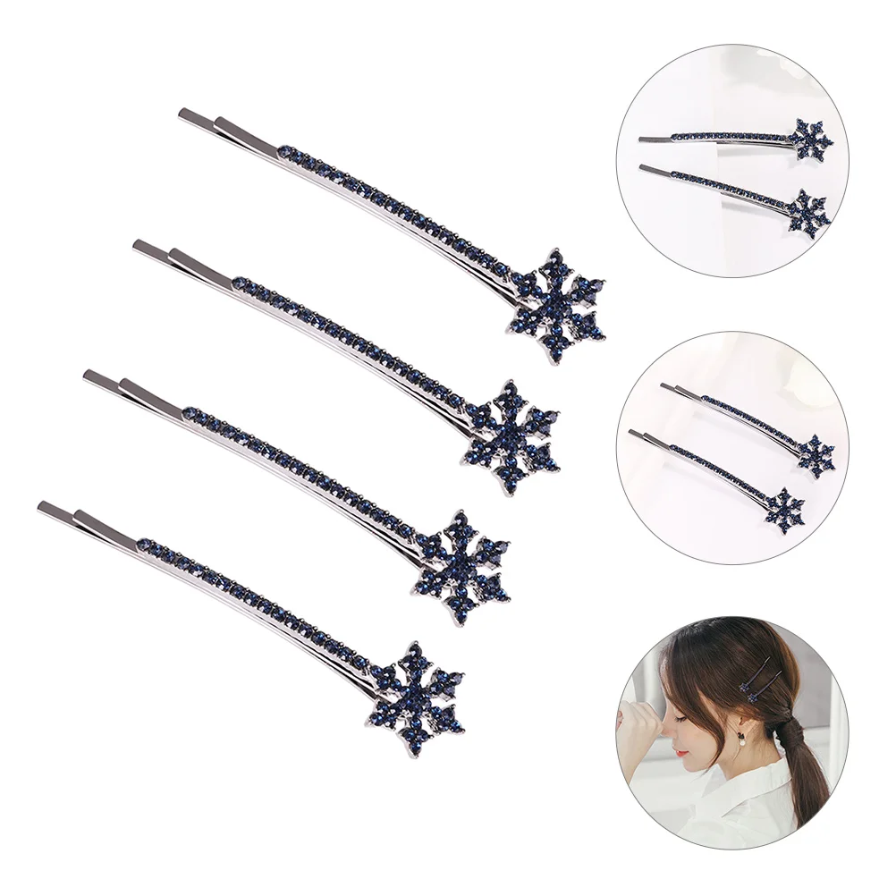 

4 Pcs Hair Jewelry Accessories for Women Wedding Barrettes Thick Pin Bobby Headwear