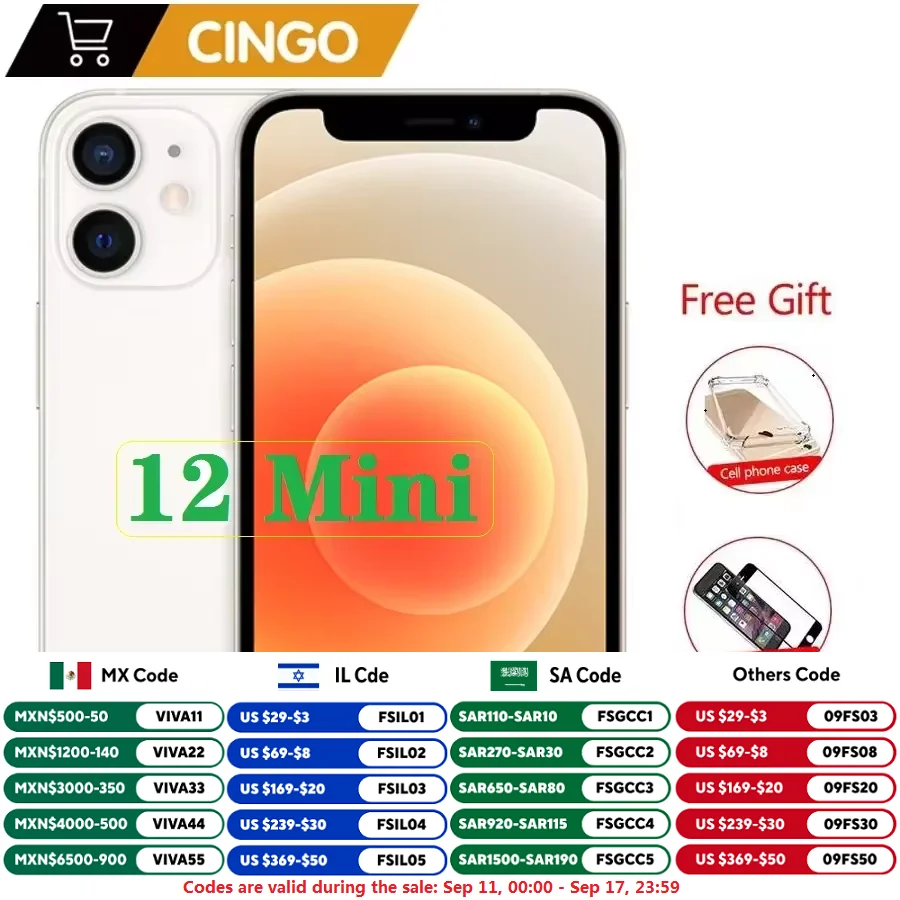 Unlock-Original-iPhone12-mini-Mobile-phone-4GB-64-128-256GB-IOS-A14