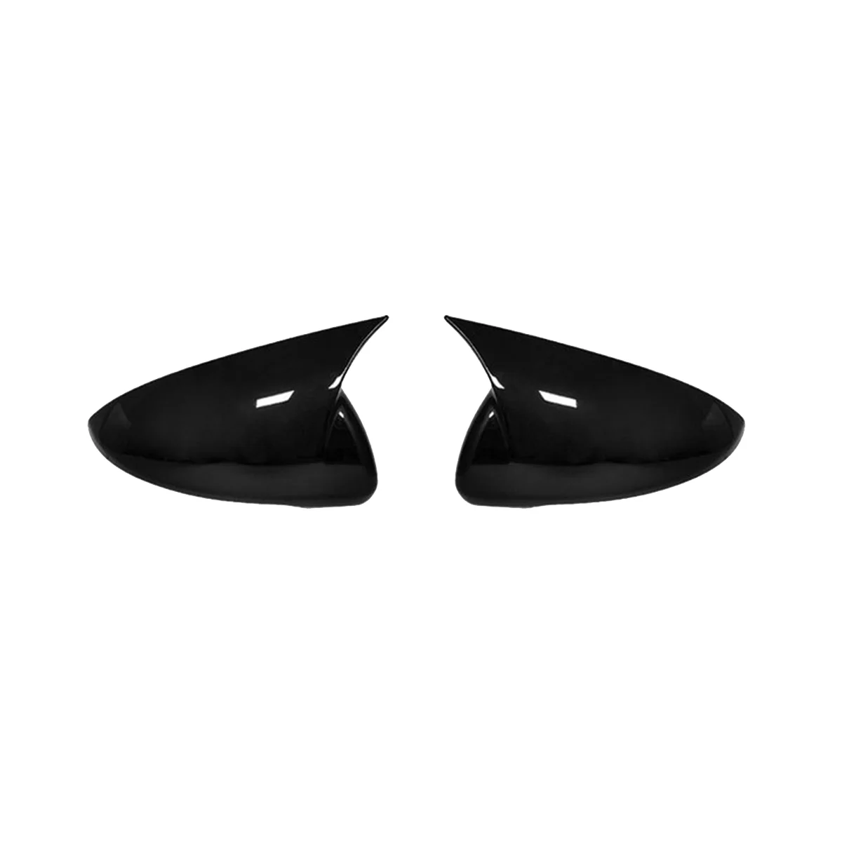 1Pair Rearview Mirror Cover for Kia Forte K3 Cerato-Mirror Modified Ox Horn Shell Sticker Bright Black