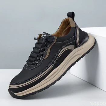 Luxury fashion Men's Sneakers Versatile non slip trendy shoes Outdoor wear-resistant hiking shoes Middle elderly walking shoe 1