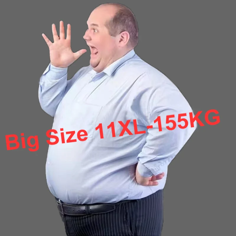 حجم كبير 11XL 10XL 9XL جديد الرجال الاجتماعية قميص...