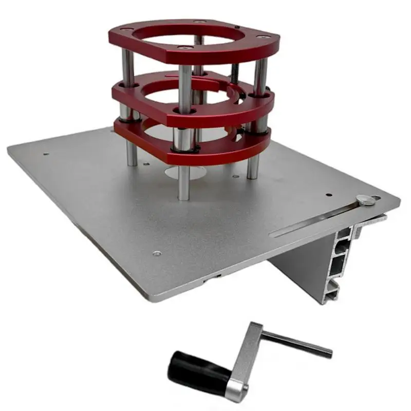 

Metal Router Lift Sturdy Wood Router Lift Kit Practical Clear Scale Woodworking Tools Engraving DIY Tools Lifting System Base