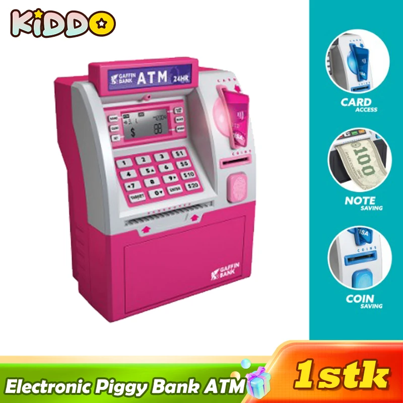 Electronic Piggy Bank ATM Password Money Box Cash Coins Saving Box Credit Card Coin Counting Automatic Deposit Christmas Gift