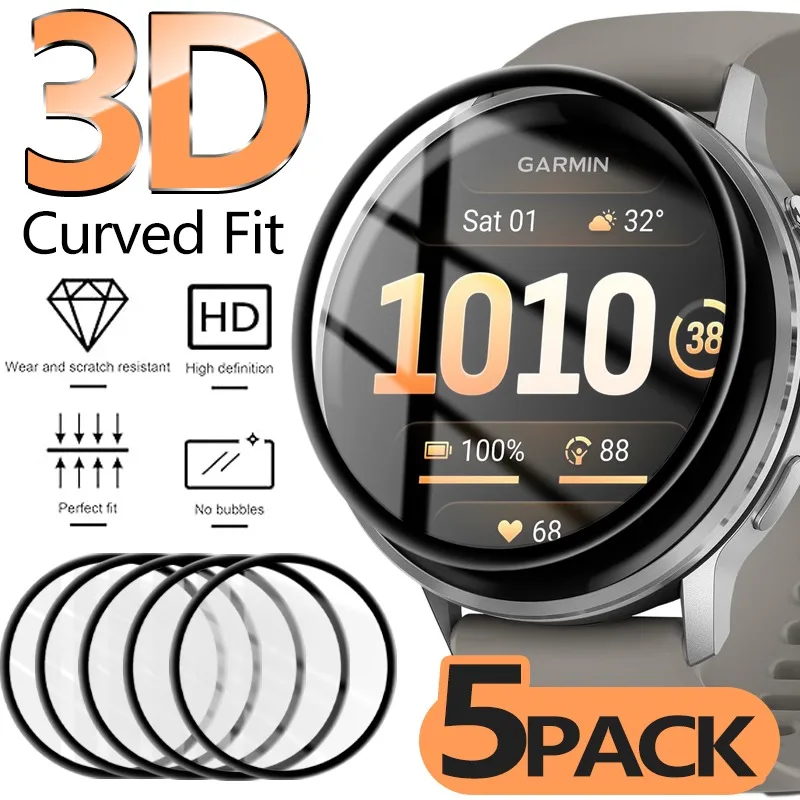 3D 스크린 커버리지 프로텍터 Garmin Venu 4 41MM 45MM용 시계 필름 Venu4용 긁힘 방지 소프트 스마트워치 보호 커버