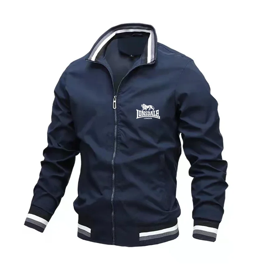 

2024 new LONSDALE Logo Aviator Stand Collar Jacket Men's Casual Slim Baseball Jacket Latest Spring Fashion High Quality Jacket