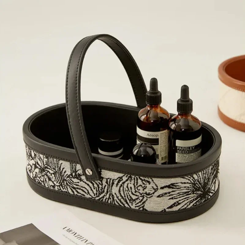 French Multifunctional Living Room Fabric Tea Table Remote Control Used Basket, Organizing Box, Storage Box 2