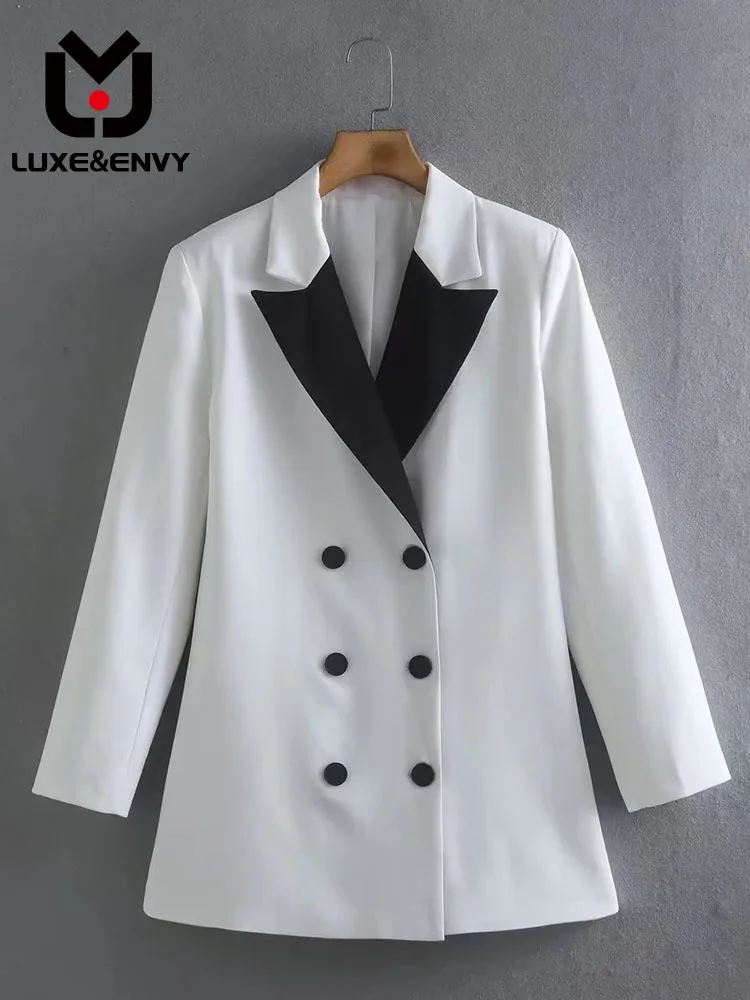 

LUXE&ENVY Autumn Winter Blazer Double Collar