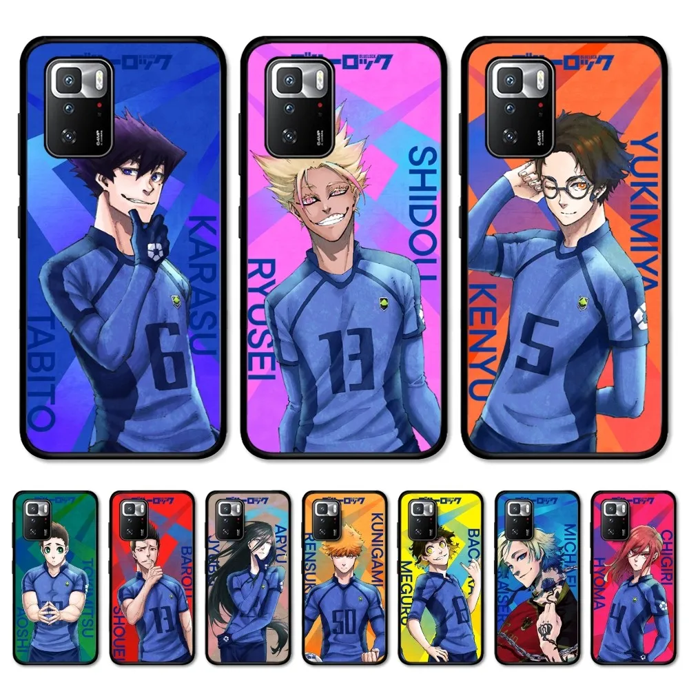 Custodia Per Telefono Blue Lock Per Redmi Note 4X5 A 6 7 8 Pro T 9 Pro 9S 10 Pro 11 Pro 11S 11Epro Pocom3Pro