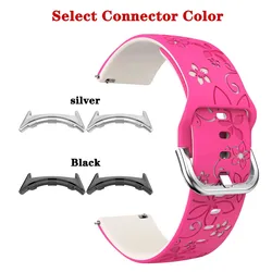 Laser Engraved Breathable Silicone Watch Band - Soft Replacement Wristband - Pixel watch 2 1 (Rose pink)