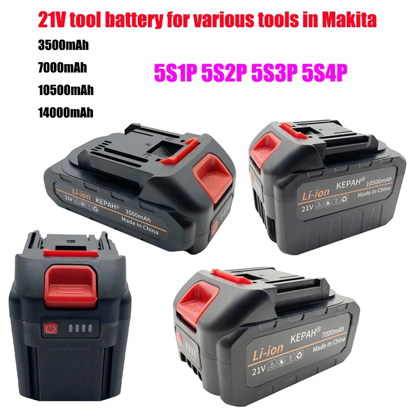 21 V18V 7Ah 10.5Ah 14A Versione Avanzata Della Batteria Dell'Utensile Elettrico Per Utensili Elettrici Makita Pistola Ad Acqua Ad Alta Pressione Aspir