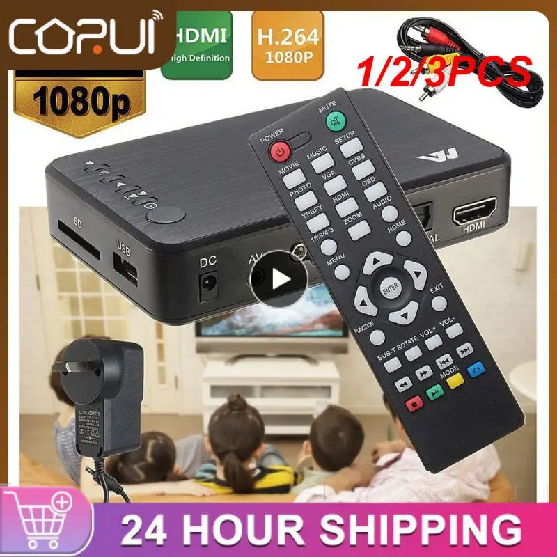 

1/2/3PCS Ultra Media Player For Car TV SD MMC RMVB MP3 USB External HDD U Disk MultiMedia Media Player Box With VGA SD MKV