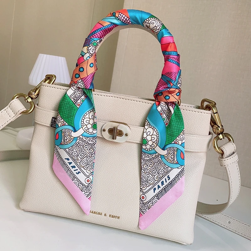 Korean Fashion New Women's Twill Decorative Ribbon Small Scarf Binding Bag Handle Ribbon Hair Band Small Scarf Headband 5