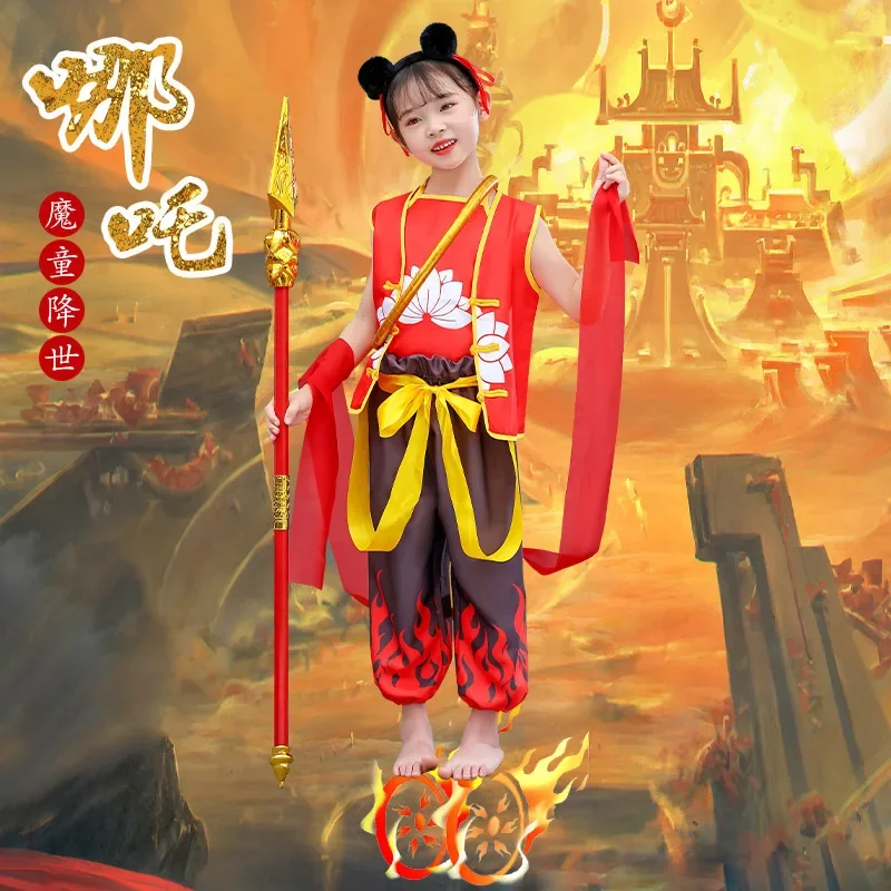 Nezha Cosplay Costumes For Kids Kindergarten Dance Clothes