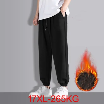 Plus Size 15XL 16XL 17XL Inverno Caldo Pantaloni In Pile Da Uomo di Spessore Casual Pantaloni Della Tuta Termica Pantaloni Maschili Da Uomo Jogging Grandi 265KG 1