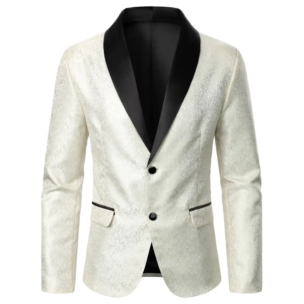Men's Suit Textural Texture Luxury Men's Blazer Business Casual Style Men's Top Wedding Groomsman Stage Performance Men's Suit 2