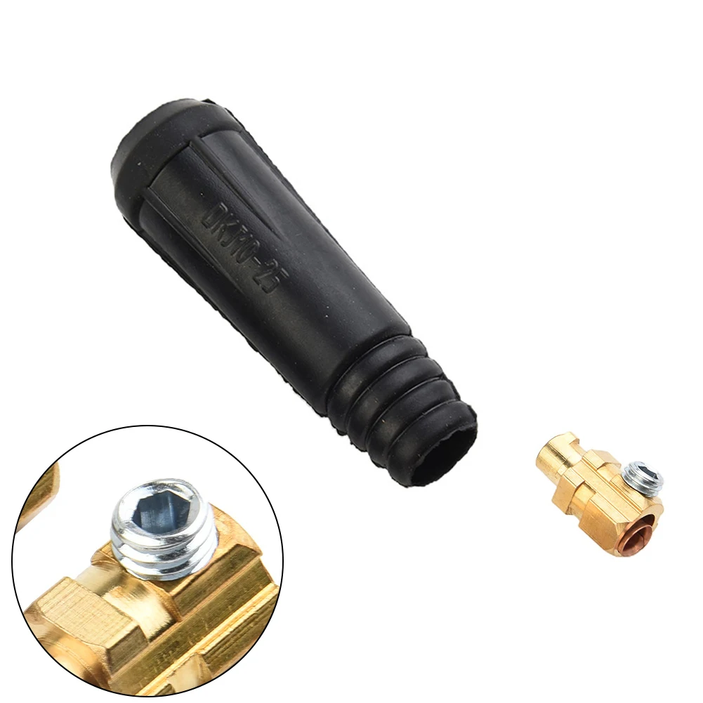 Welding Cable Connector Connector-Plug Soldering Tools 200Amp 2pcs/set Black DKJ10-25 Universal Welding Cable Board Connectors