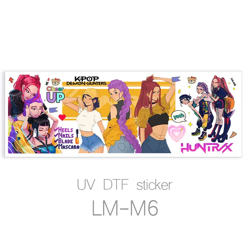 K-pop Demon Hunters UV Sticker Collection - Cartoon Crystal Gift Set