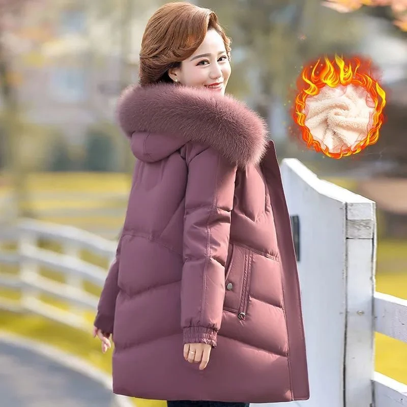 

2023 New Women's Parka Winter Jacket Hooded Thick Warm Cotton Padded Jackets Parkas Woman Clothing Fashionable Coat L11