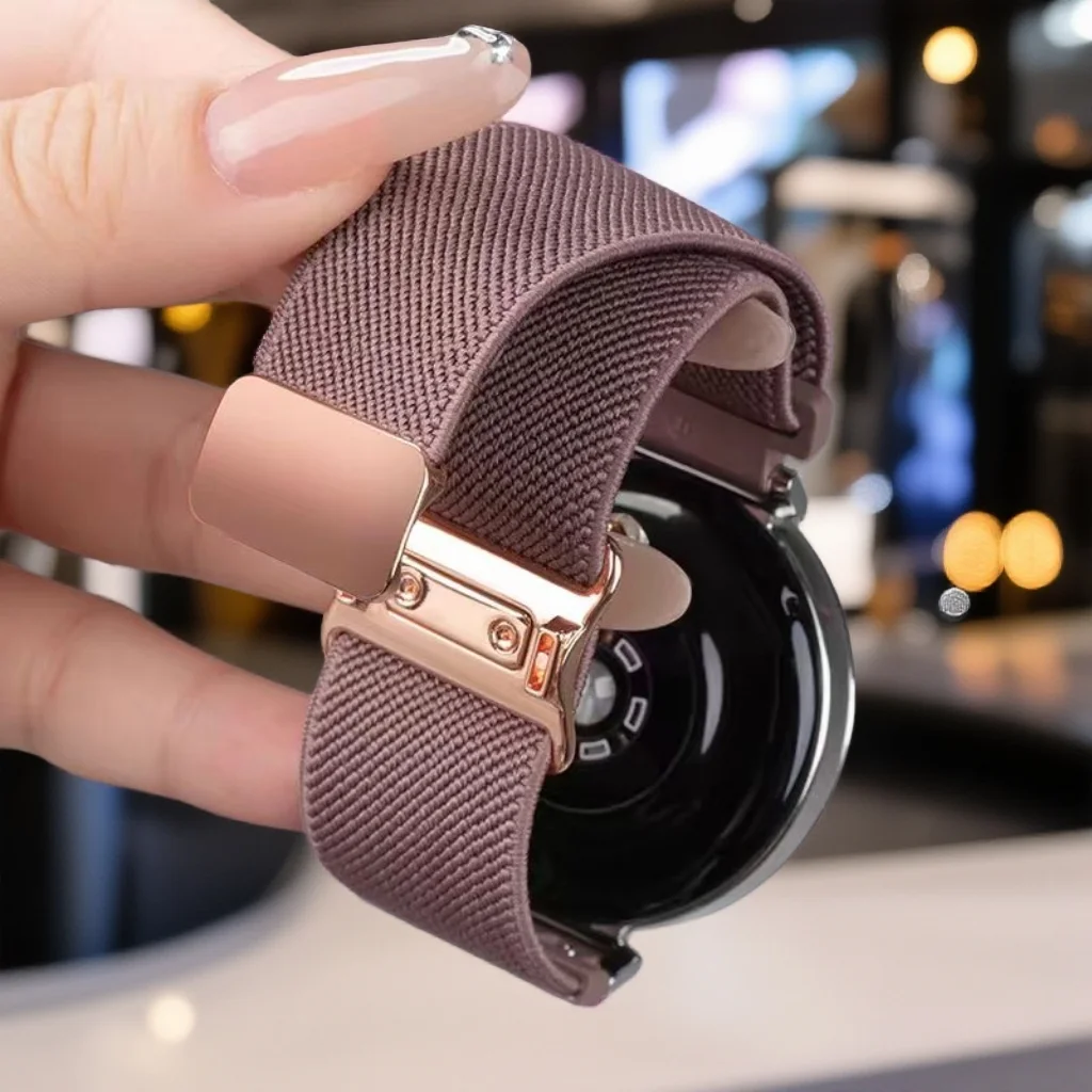 Versatile Magnetic Nylon Strap for Smartwatches – Adjustable 18-22mm Elastic Bracelet