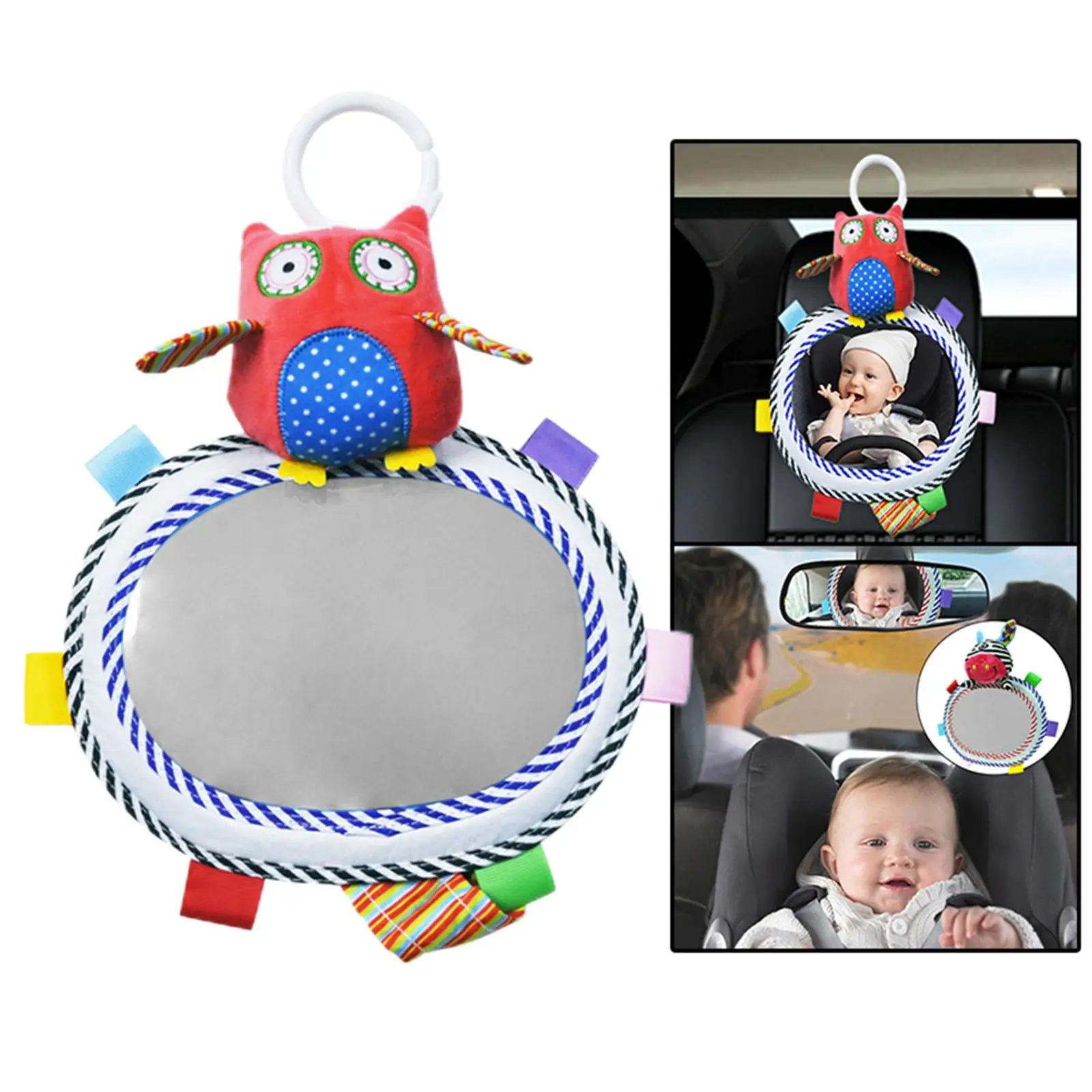 Car Rearview Mirror Car Baby Mirror Car Back Seat Mirror Safety View Mirror Adjustable Cute Rear Facing Mirrors Spot Infant For Child Kids Baby Toddler