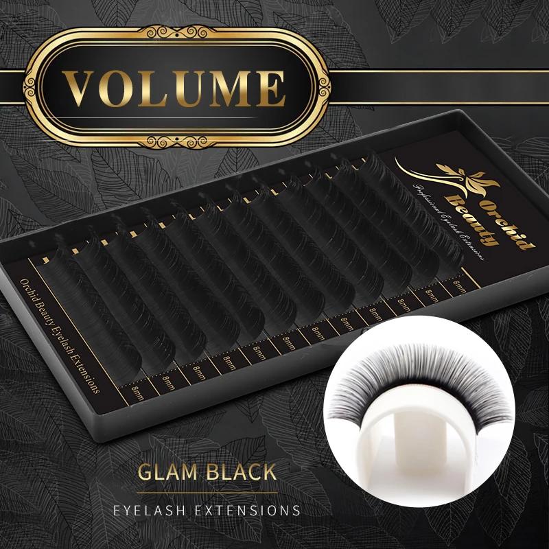 Orchid Beauty 12Rows Faux Mink Individual Eyelash Lashes Maquiagem Cilios for Professionals Soft Mink Eyelash Extensions eyelashes maquiagem mink eyelashes 16 rows individual eyelash premium mink lashes maquillaje cilios curly lashes