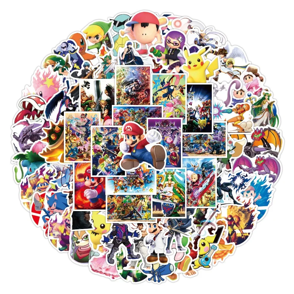 Pokemon Mario Kirby Stickers