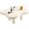 Cloud Coffee Table, Modern End Table, Cute Irregular Tea Table for Living Room, Bedroom White 37 Inch, 57 Pounds 1