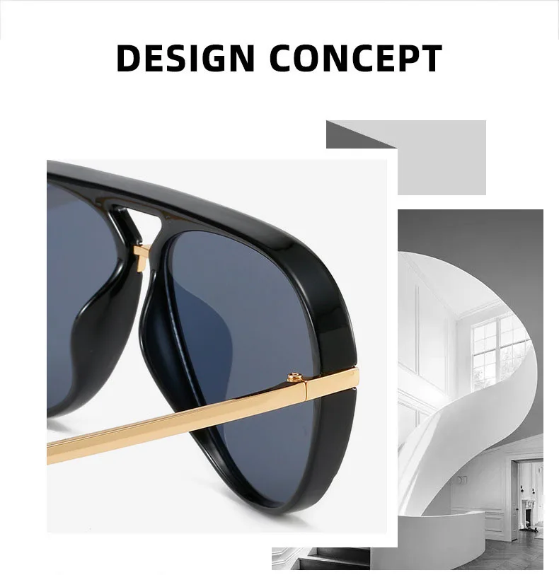 Neue mode farbige sonnenbrille für männer und frauen flieger brille uv400 – Detail 2