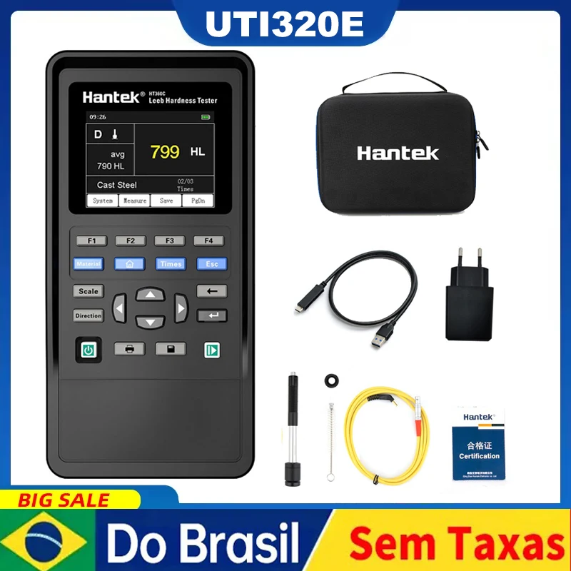 한텍 HT360I 디지털 금속 리브 경도 시험기 스테인리스 스틸 합금 구리 경도 측정기 HRC HL HB HV HS HRB