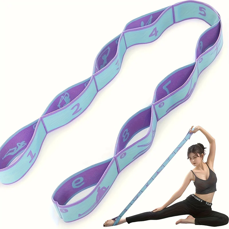 Enhanced Resistance Bands Set for Yoga, Pilates, Home Gym, and Pull-Up Training - Purple, Blue, Pink Elastic Straps with Guide