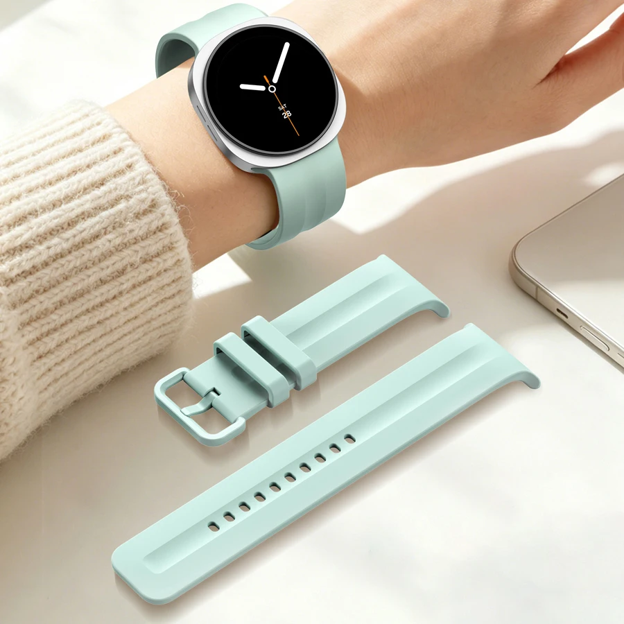 Enhanced Silicone Sports Watch Band - Universal Fit, 22mm Strap for Classic and Modern Smartwatches