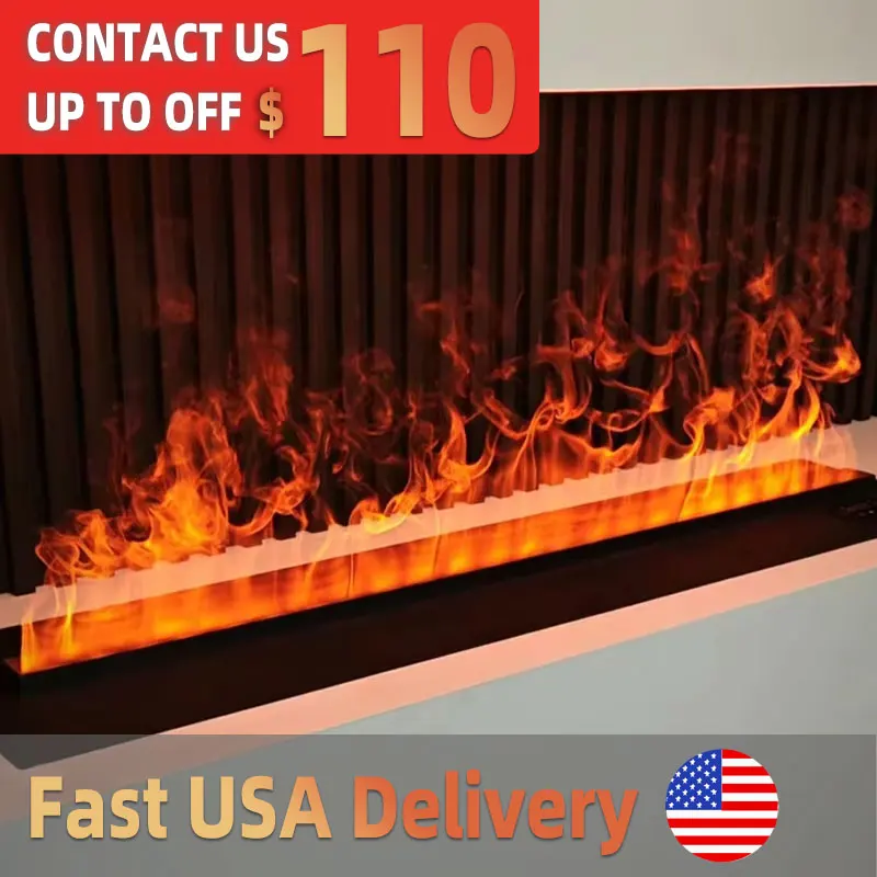 เครื่องสร้างความชื้นแบบละอองไอน้ำไฟฟ้าใช้ในบ้านสำหรับตกแต่งห้องทีวีแบบปรับแต่งได้3D 1